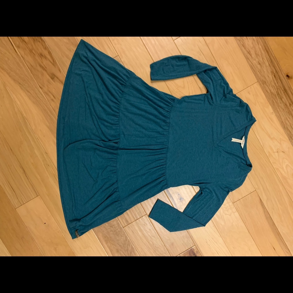 Matilda Jane dress in blue! Super comfortable stretch material.